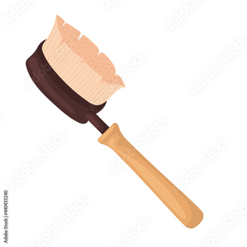 wooden hairbrush illustration