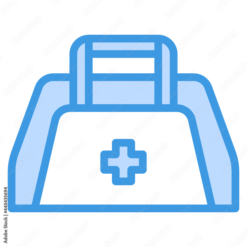 Obraz premium First Aid blue outline icon