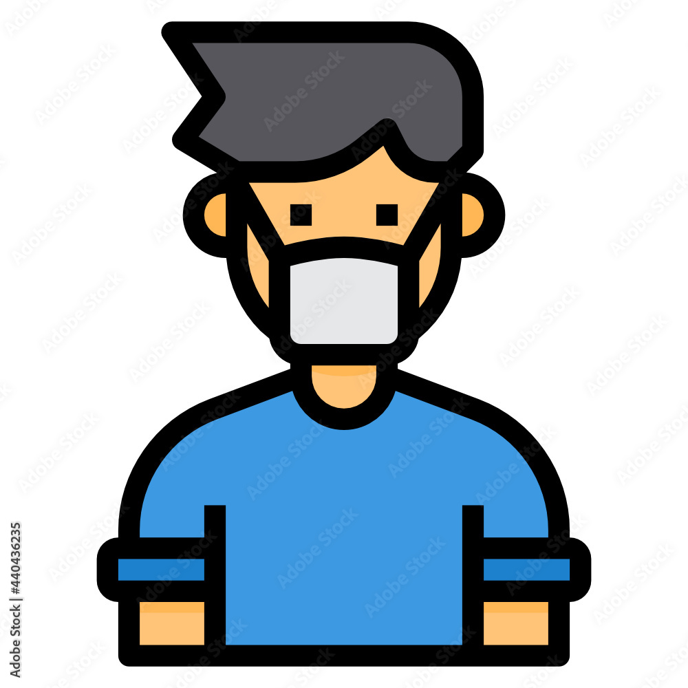 Medical Mask filled outline icon Medical Mask filled outline icon