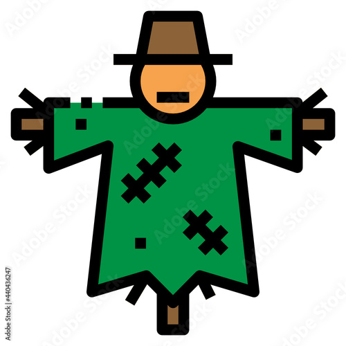 scarecrow line icon