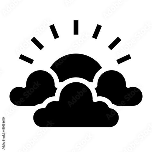 cloudy glyph icon