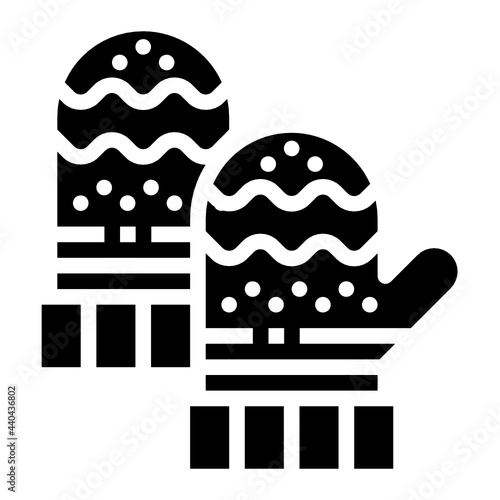 mitten glyph icon