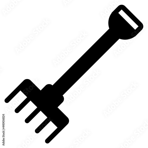 pitchfork glyph icon