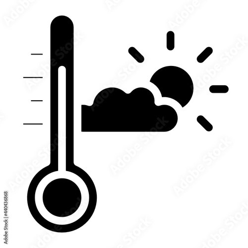 thermometer glyph icon