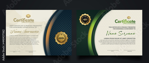 certificate template with Luxury realistic texture pattern and dynamic shapes composition gradient colors,diploma,Vector illustration