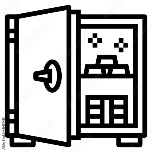 safebox line icon