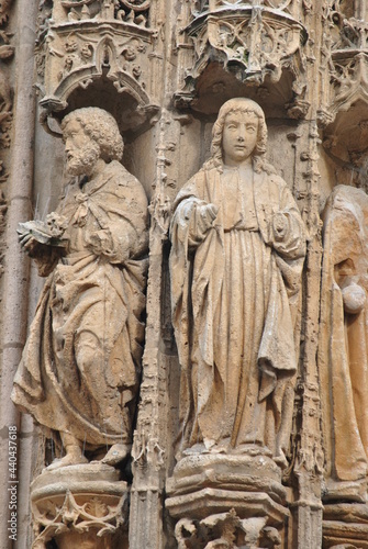 detail of the facade of the church of Aranda Duero