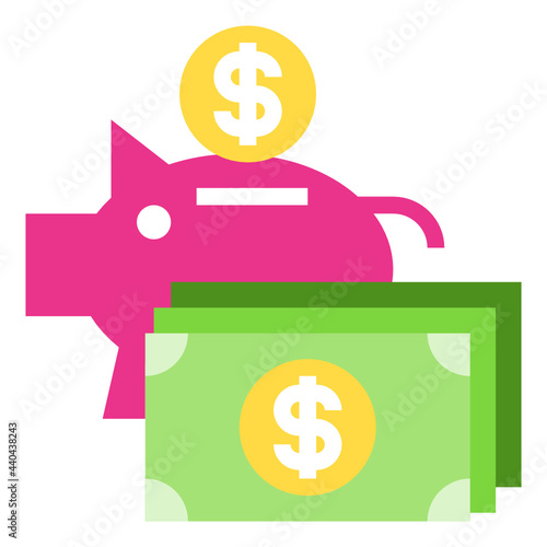 saving flat icon