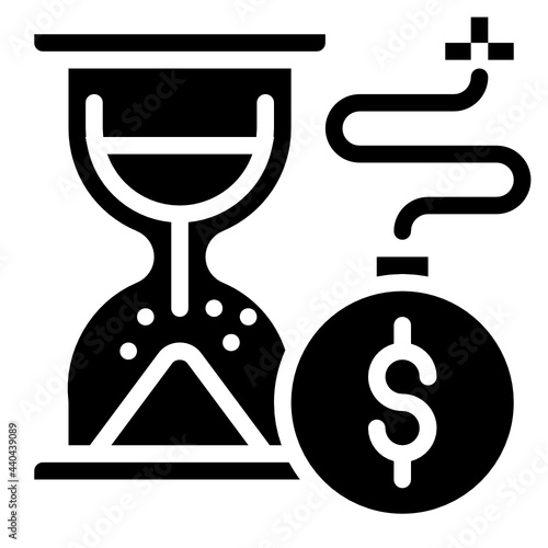 deadline glyph icon