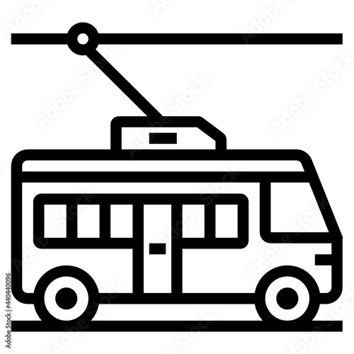 trolley line icon