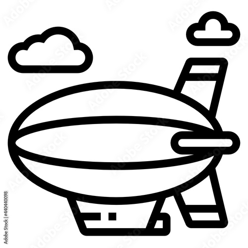 zeppelin line icon