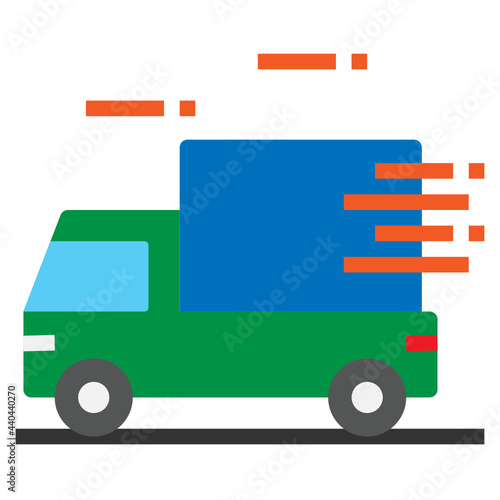 delivery truck flat icon