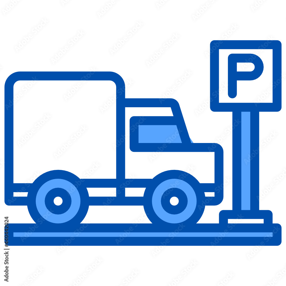 truck blue style icon truck blue style icon