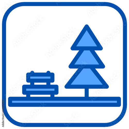 Rest area blue style icon