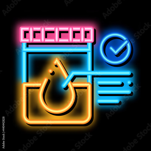 regular urine test in vitro neon light sign vector. Glowing bright icon regular urine test in vitro sign. transparent symbol illustration