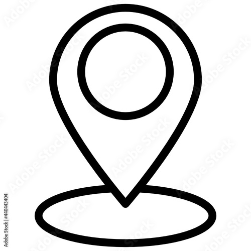 location outline style icon