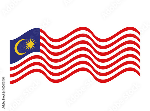 waved malaysia flag