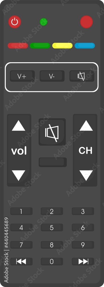 Vector emoticon illustration of a remote control