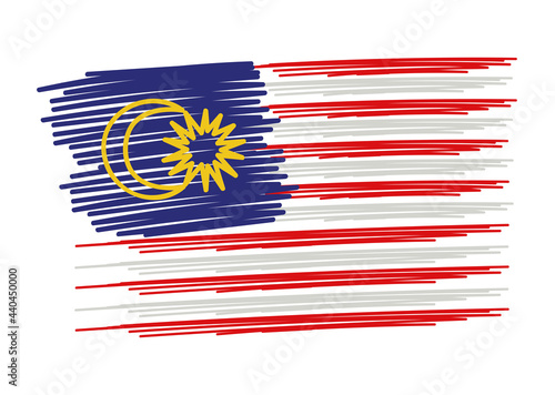 blurred malaysia flag