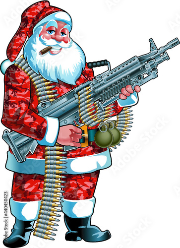 santa claus with gun