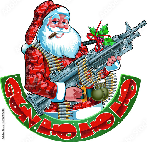 santa claus with gun