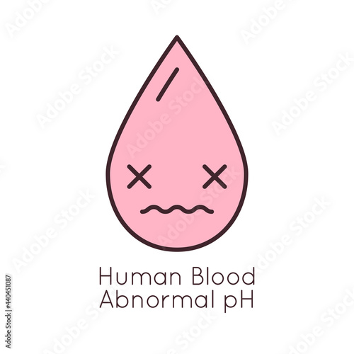 pH of a human blood vector icon