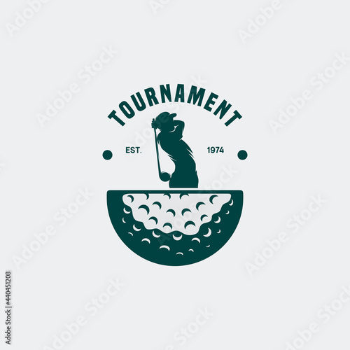 golf sport logo template design