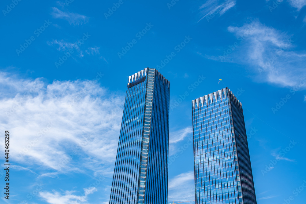 Architectural landscape of CBD office building in Qianhai, Shenzhen, China