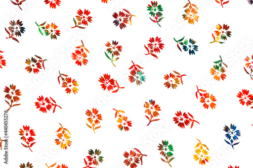 Blümchenmuster in Aquarellfarben