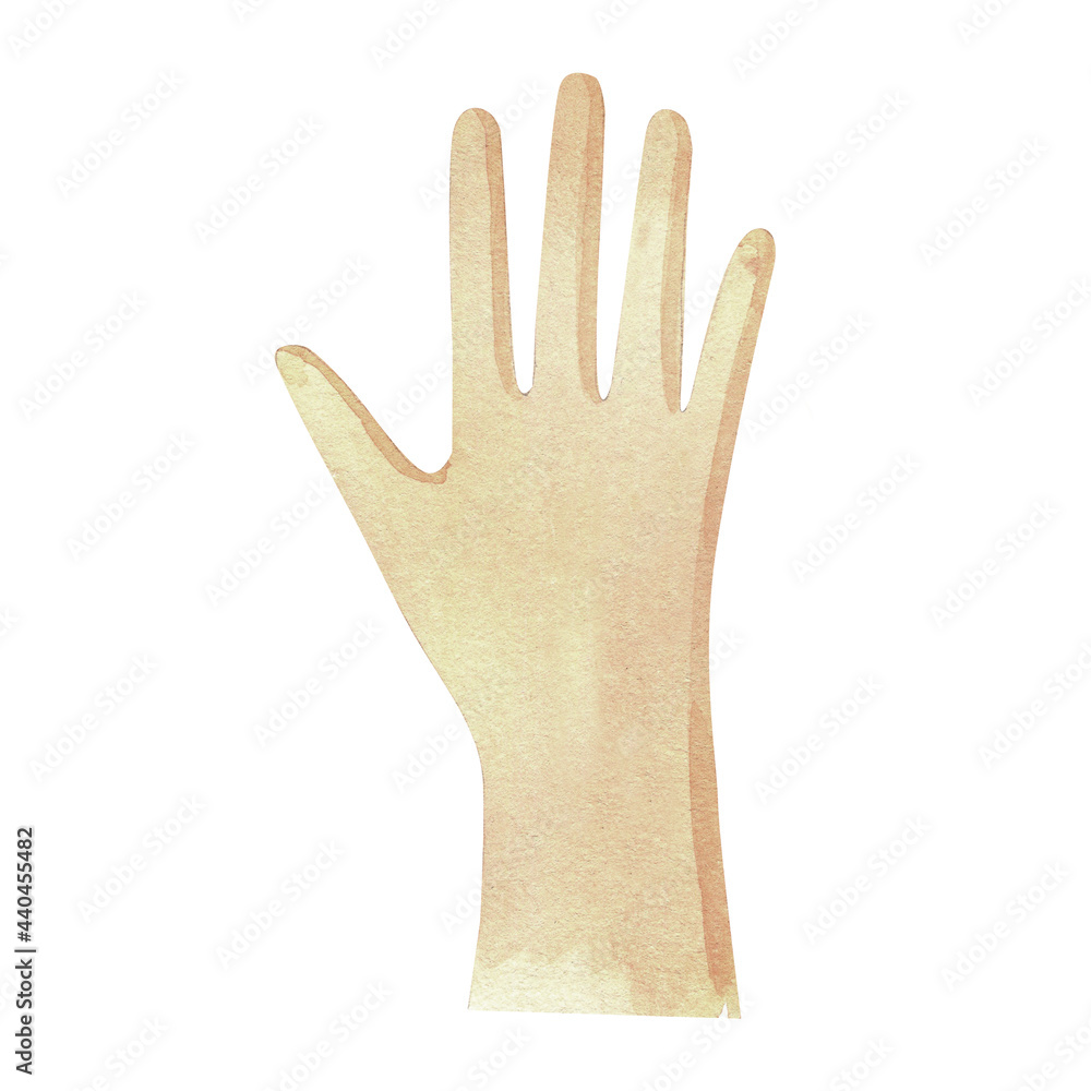 Obraz premium Watercolor human hand.