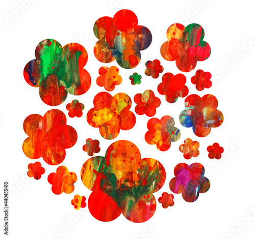 Blümchenmuster in Aquarellfarben