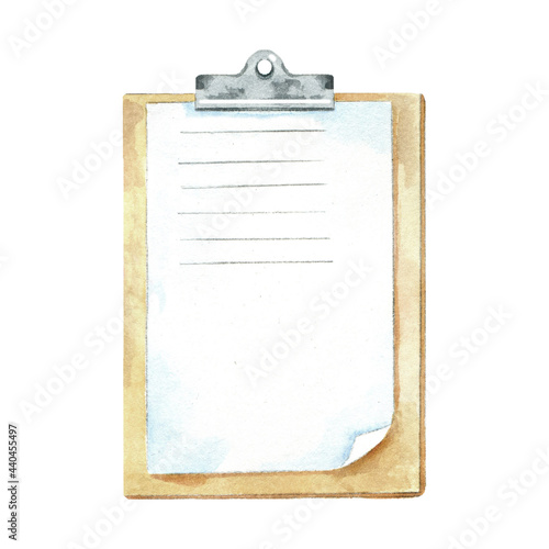 Watercolor clipboard for writing