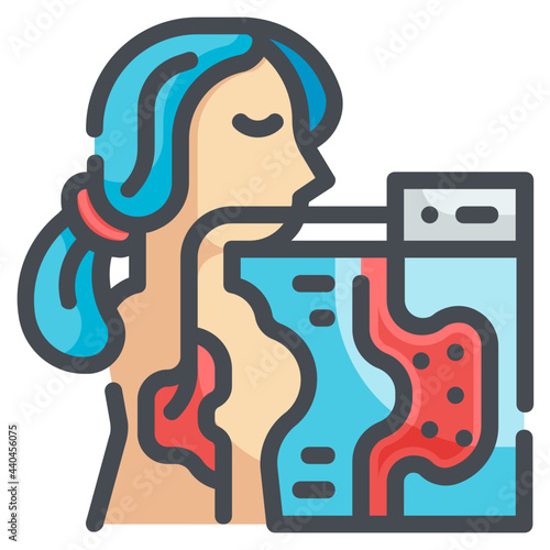 endoscopy line icon