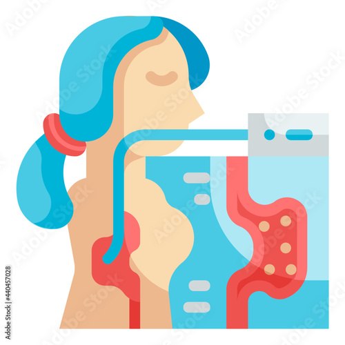 endoscopy flat icon