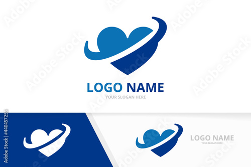 Medical heart logo combination. Love, Valentines Day and wedding logotype design template.