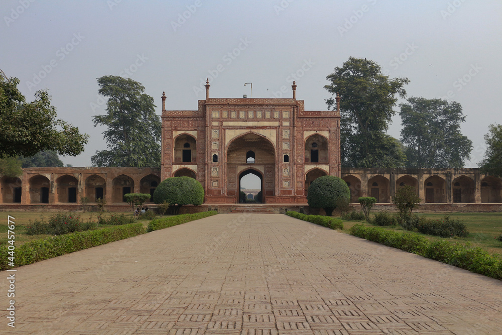 The Tomb of Jahangir is a 17th-century mausoleum built for the Mughal Emperor Jahangir. The mausoleum dates from 1637, and is located in Shahdara Bagh in Lahore, Punjab, Pakist