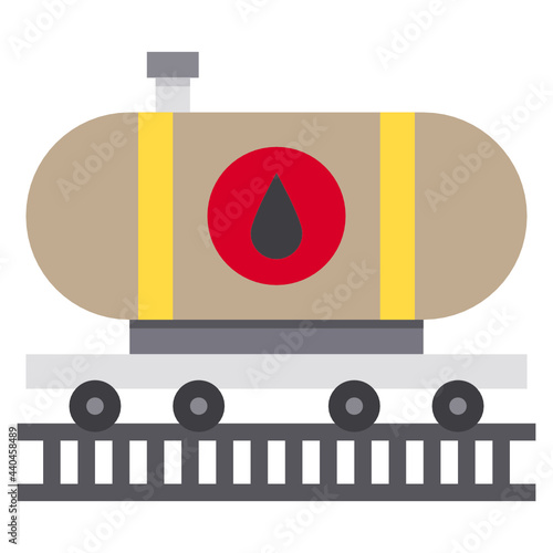 oil train flat icon photo