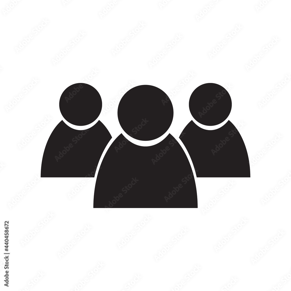 people icon symbol on white vector background people icon symbol on white vector background