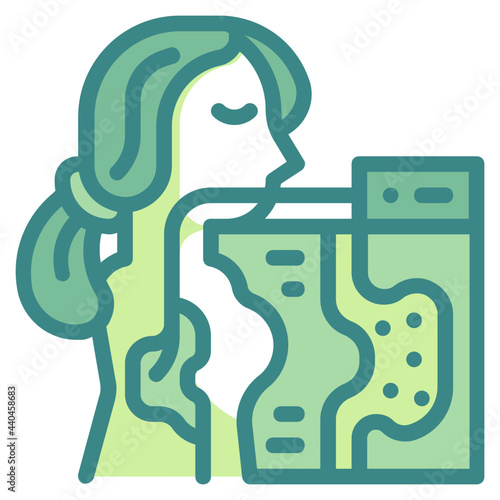 endoscopy blue line icon