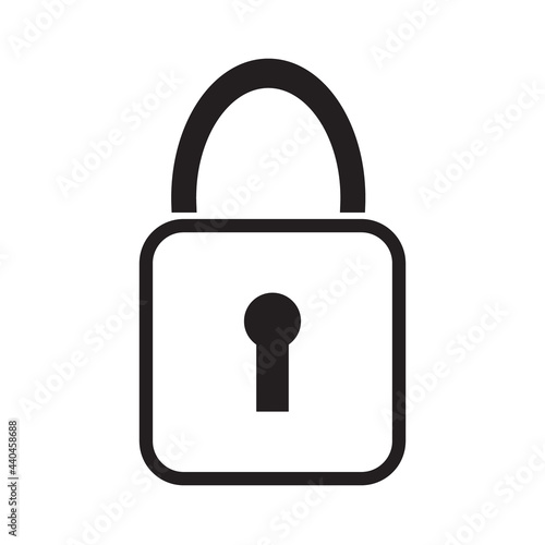 padlock icon symbol on white vector background