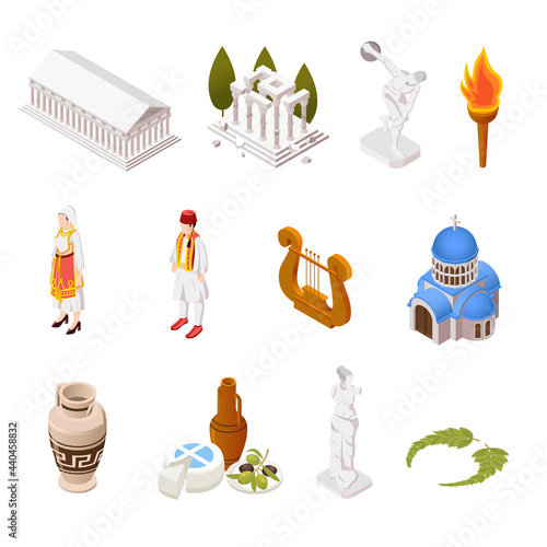 Greece Isometric Set