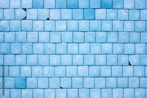 Old blue split tiles background