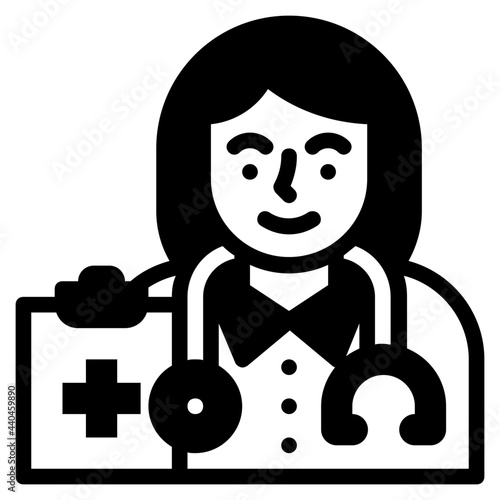 doctor glyph icon