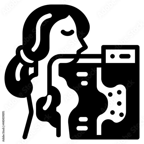 endoscopy glyph icon
