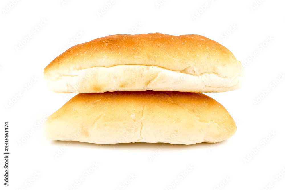 banh mi - hot dog bun or vietnamese bread isolated on white background