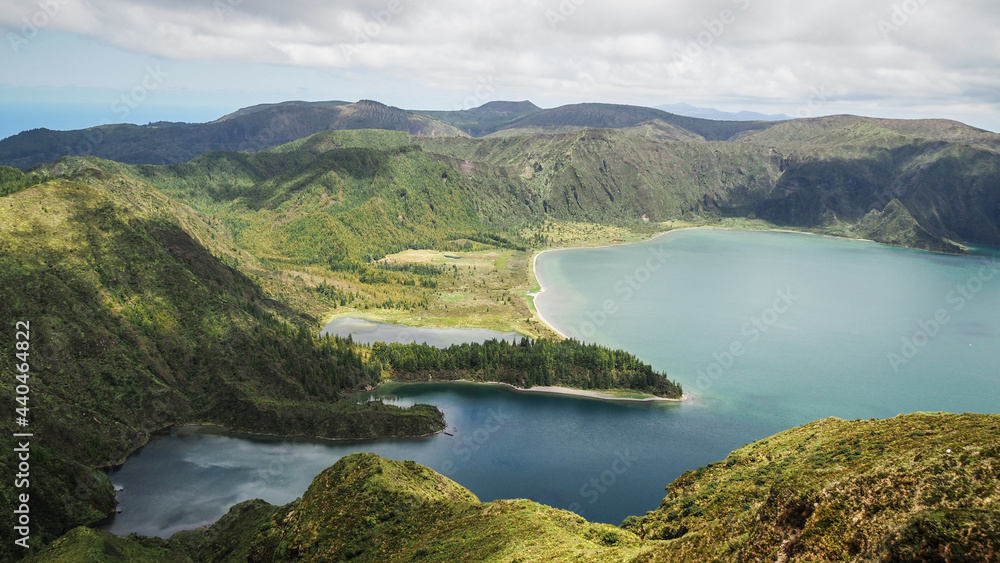 The landscape of Sao Miguel Island in the Azores