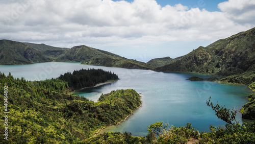 The landscape of Sao Miguel Island in the Azores