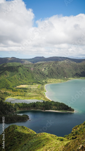 The landscape of Sao Miguel Island in the Azores