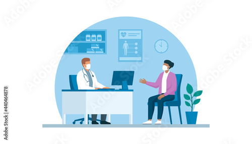Doctor and patient meeting in the office © elenabsl
