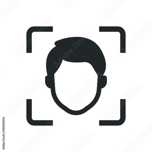 face detection icon design vector
